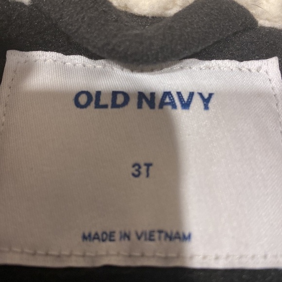 t toddler boys Old Navy solid gray button up winter jacket size 3T. Nice - Picture 3 of 4